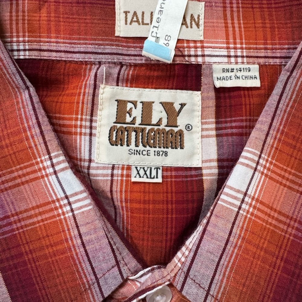 Men’s Plaid Button Down Bundle (4) XL/XXL Casual Lot (Ely Cattleman & more) - Picture 3 of 9